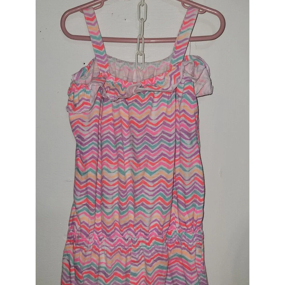 Girls Pink Chevron Romper AH44